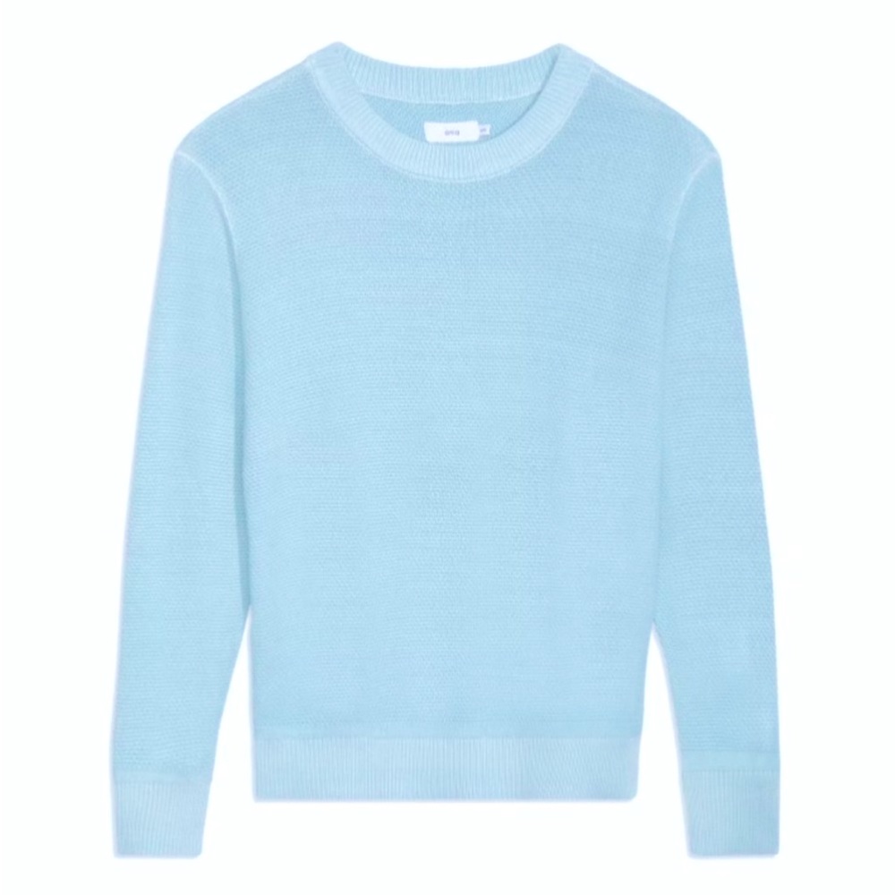 Onia Cotton Pigment Dye Sweater Hazy Cloud